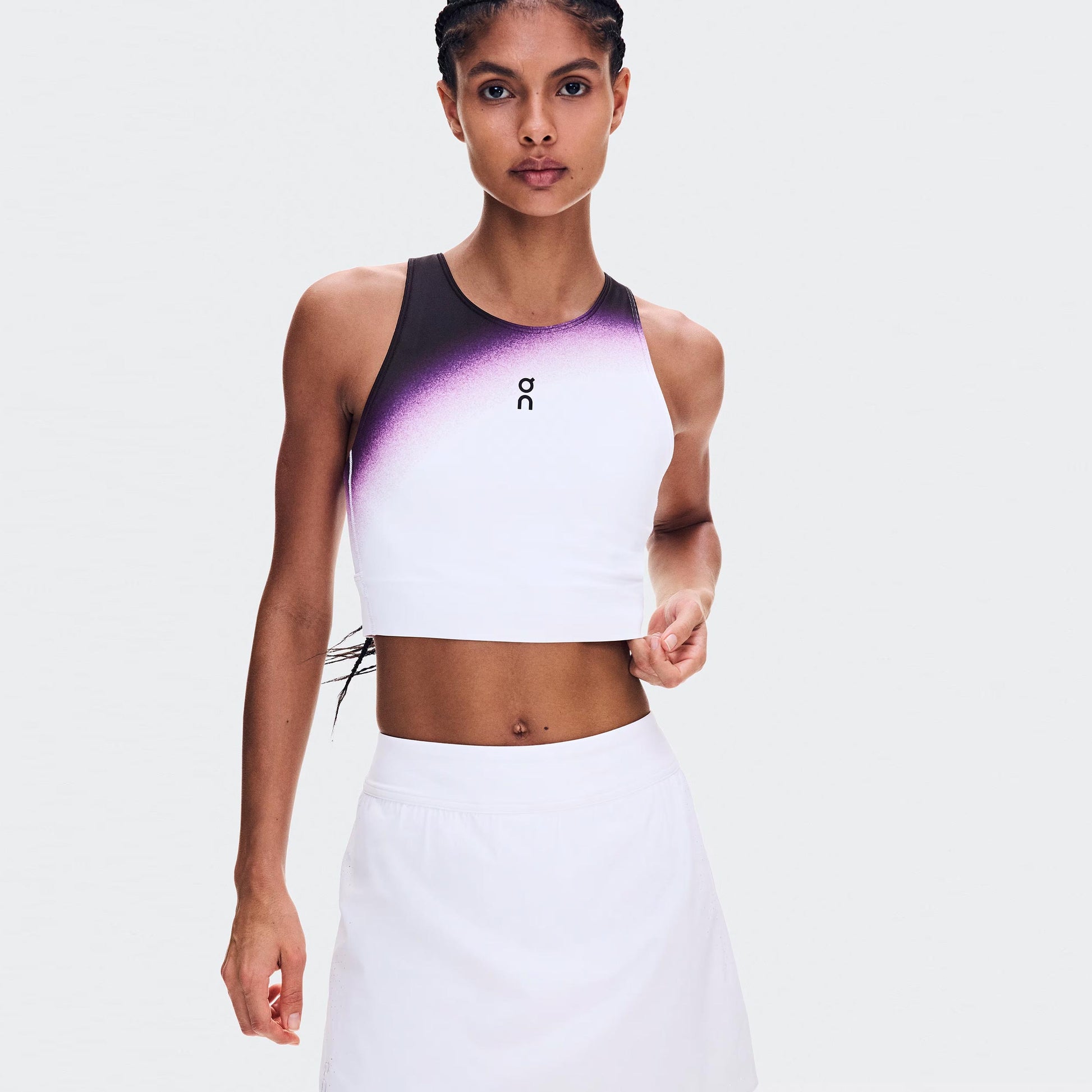 On Court Crop Swing Tank-Top Damen - weiß, berry