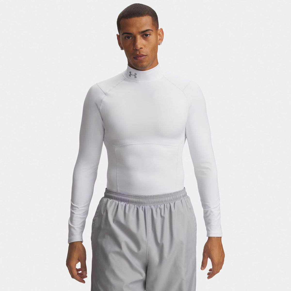 Under Armour Coldgear Elite Comp Longsleeve Herren - weiß, silber