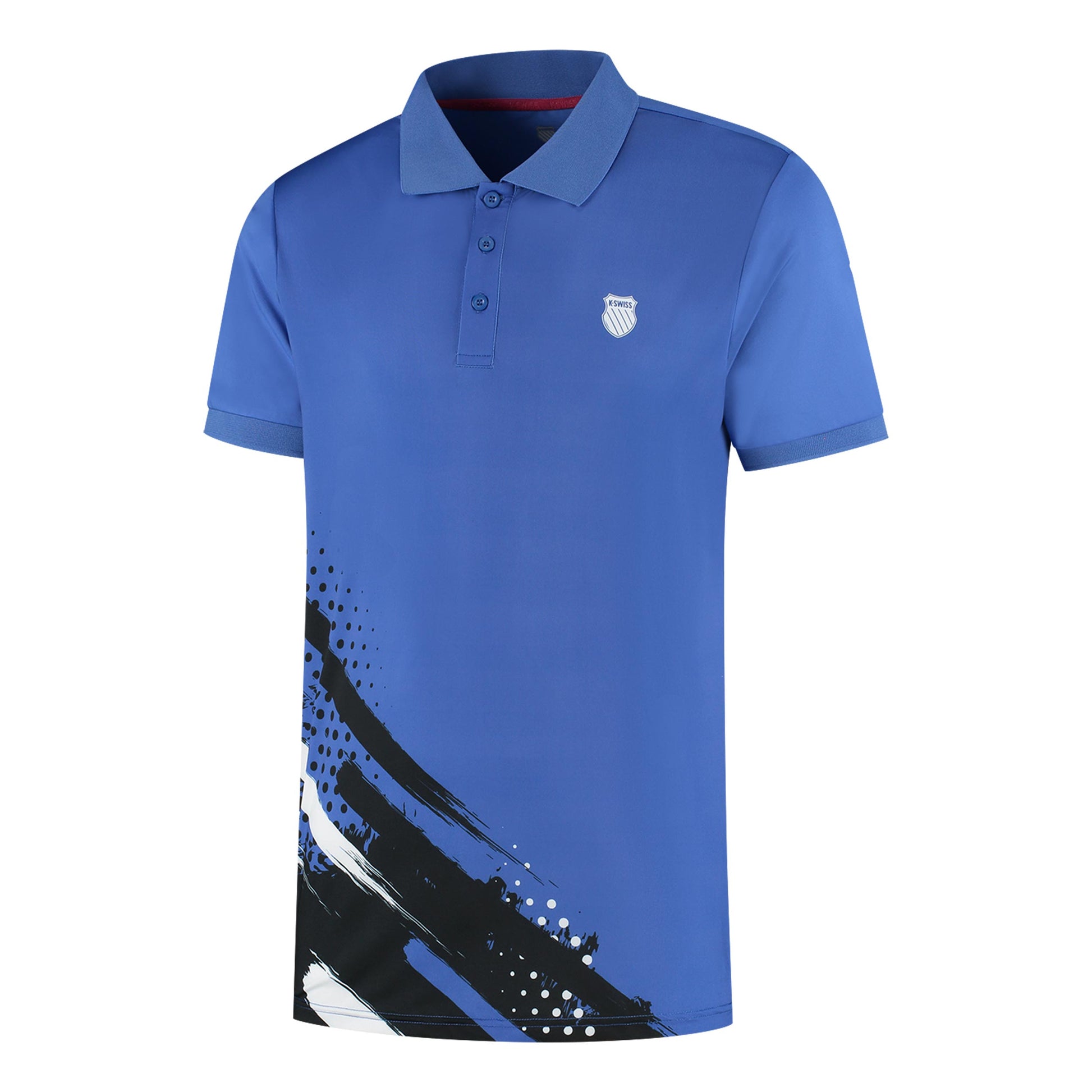 K-Swiss Hypercourt Print Stripe Polo Herren - blau, dunkelblau