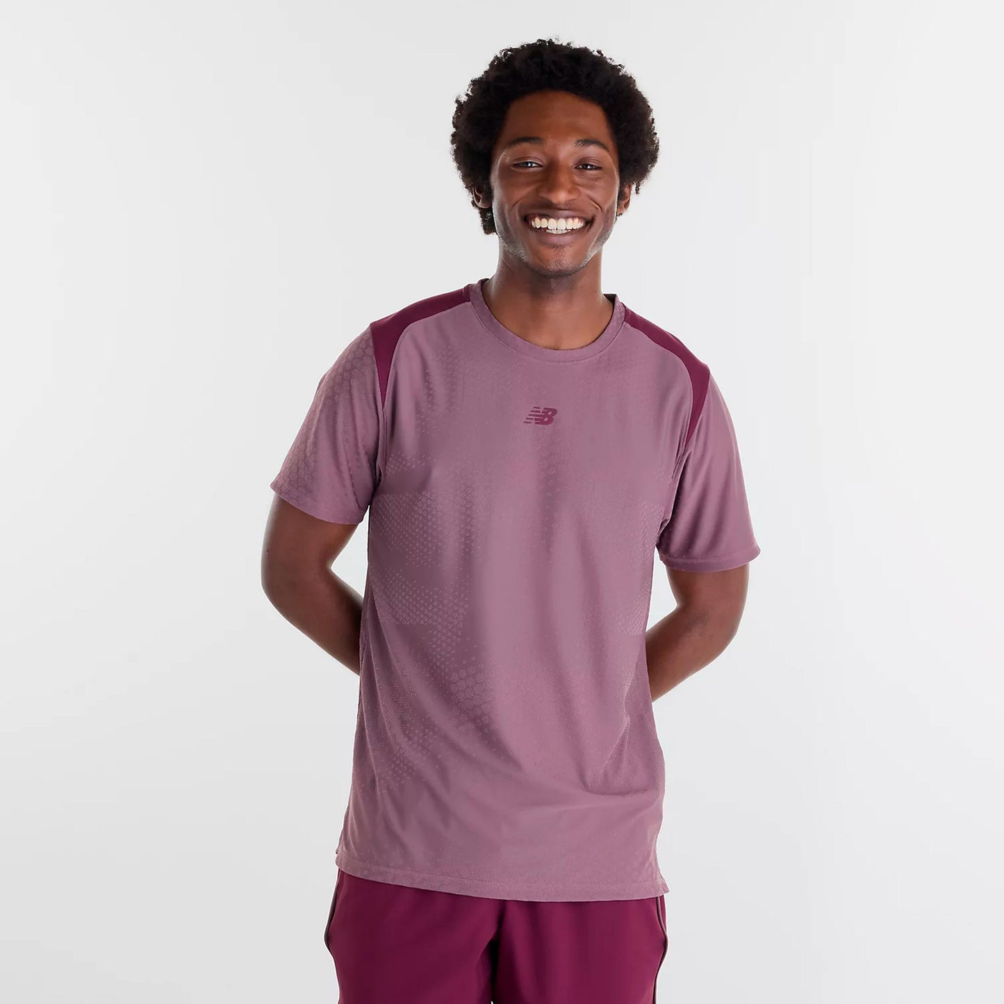 New Balance Tournament T-Shirt Herren - weinrot