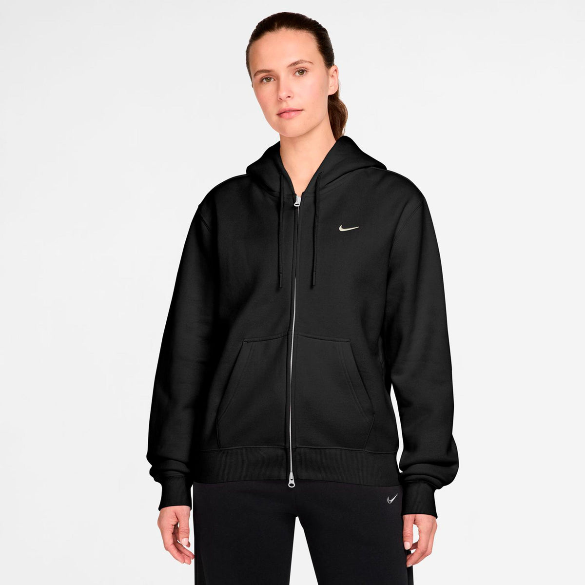 Nike Studio Fleece Sweatjacke Damen - schwarz