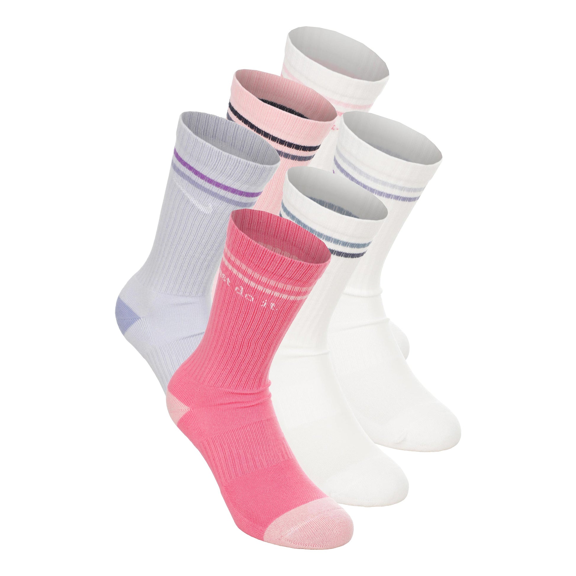 Nike Elevated Crew Tennissocken 6er Pack Kinder - mehrfarbig, flieder