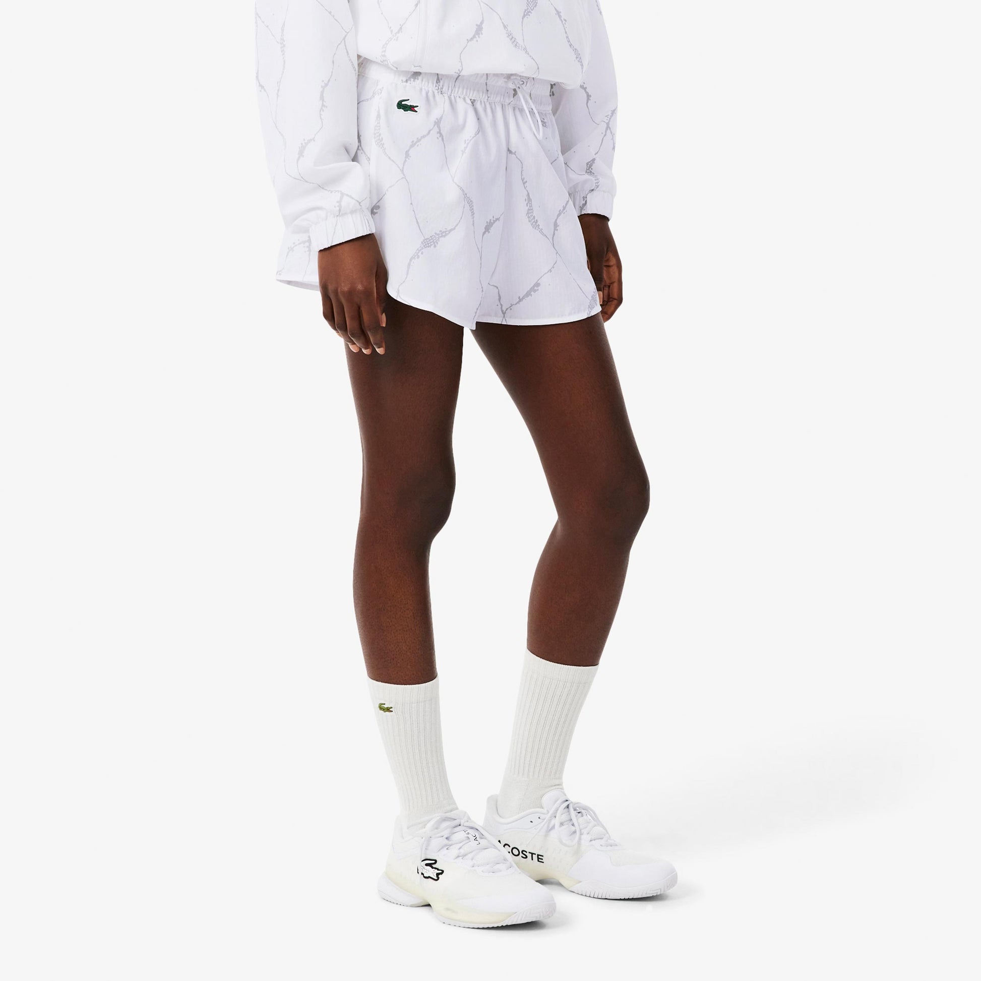 Lacoste Shorts Damen - weiß, hellgrau