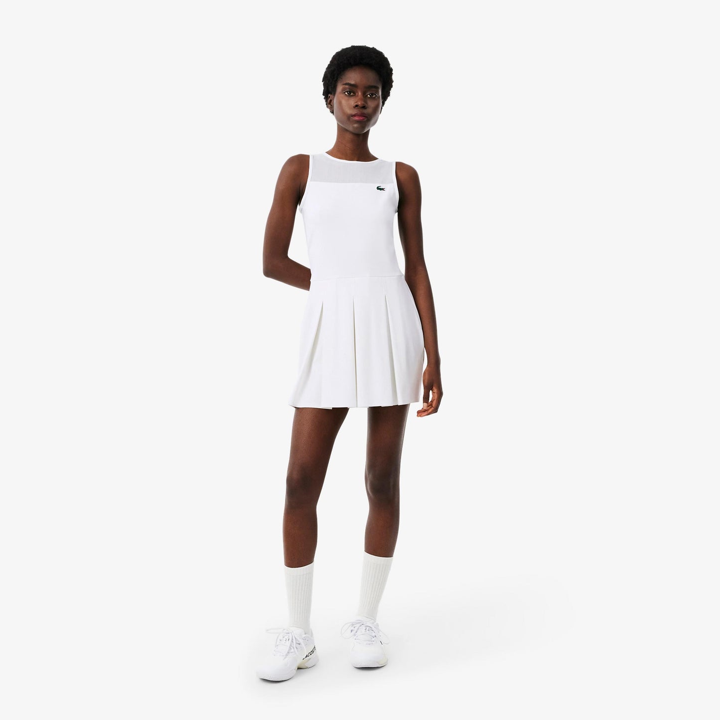 Lacoste Kleid Damen - weiß