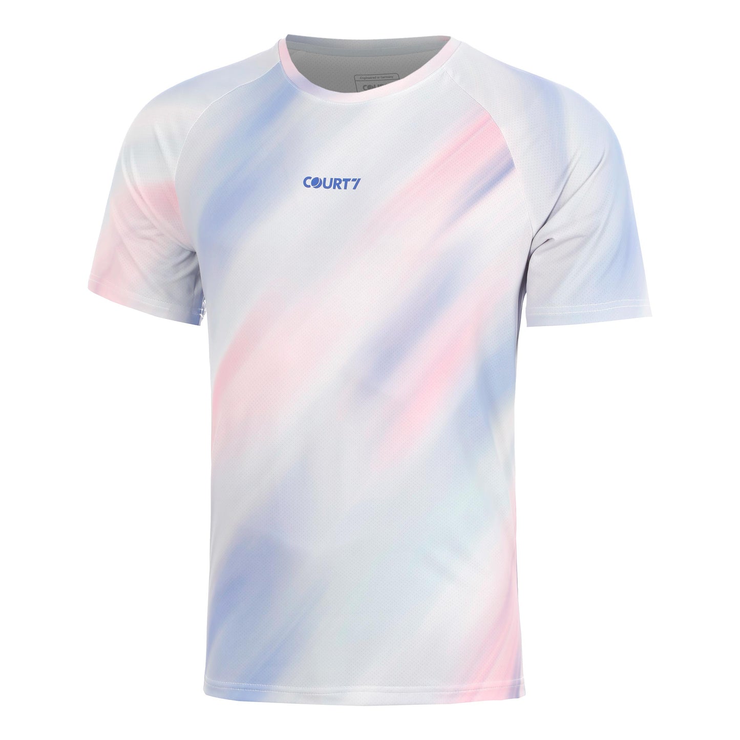 COURT7 Performance T-Shirt Herren - hellblau, mehrfarbig