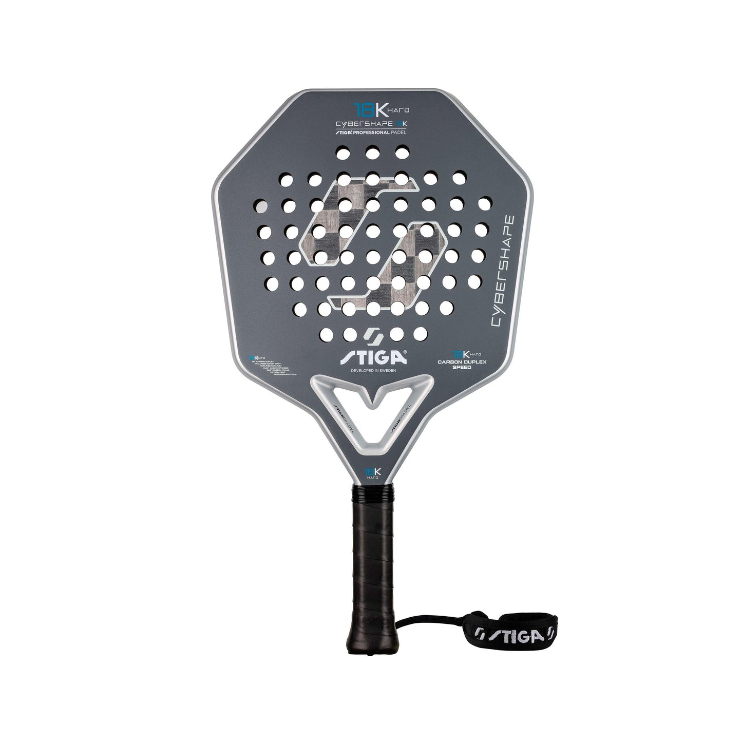 Stiga 18K Hard 2 Cybershape Padelschläger Testschläger