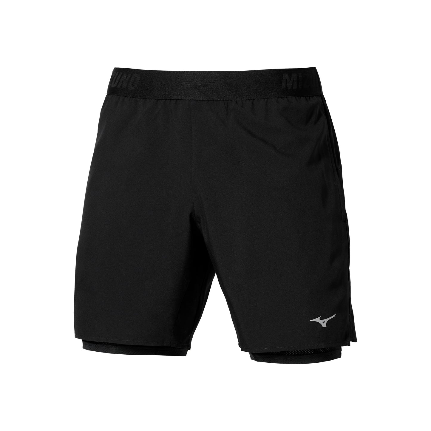 Mizuno Core 5,5in 2in1 Laufshorts Herren - schwarz