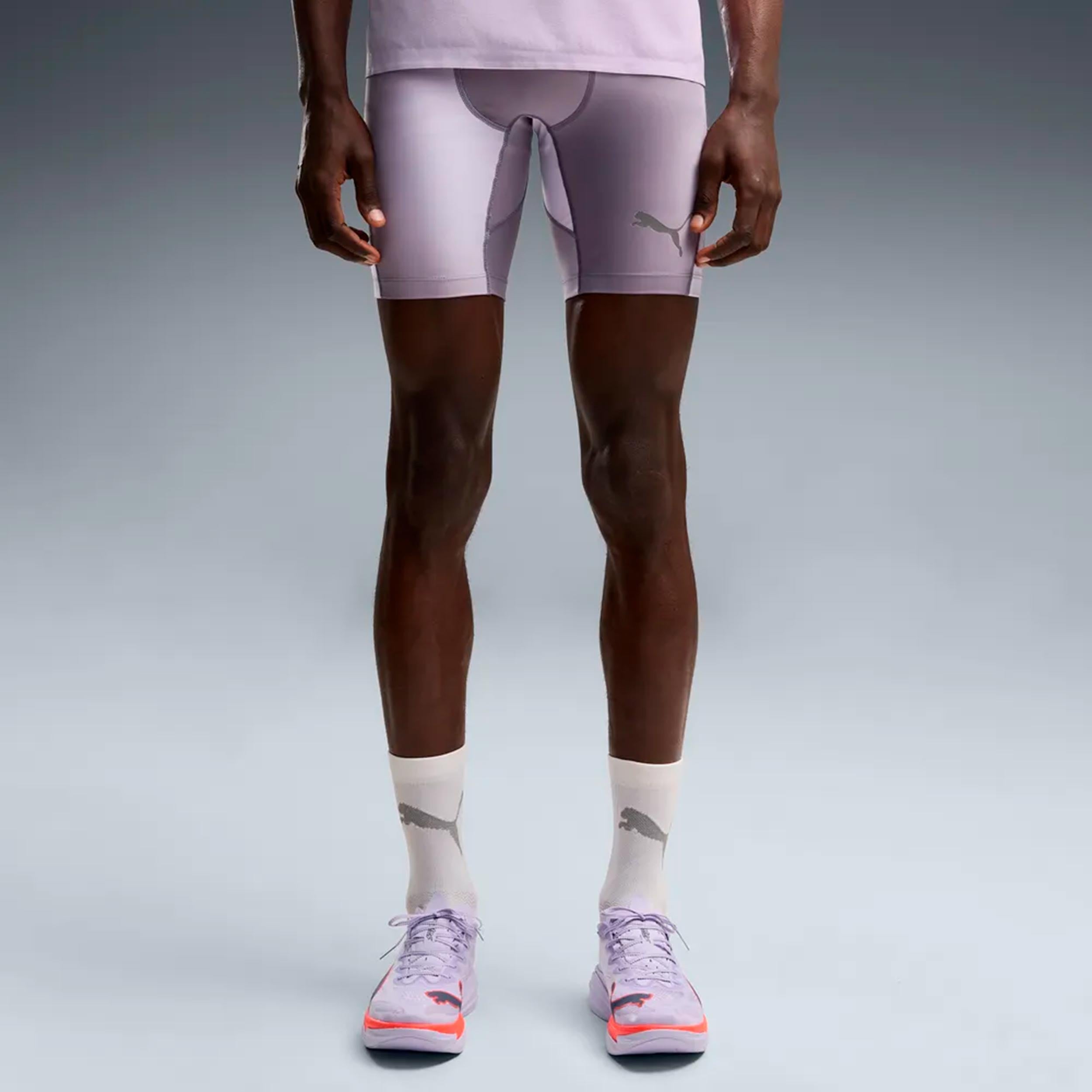 Puma Lightspeed AOP 8in half  Lauftight Herren - grau