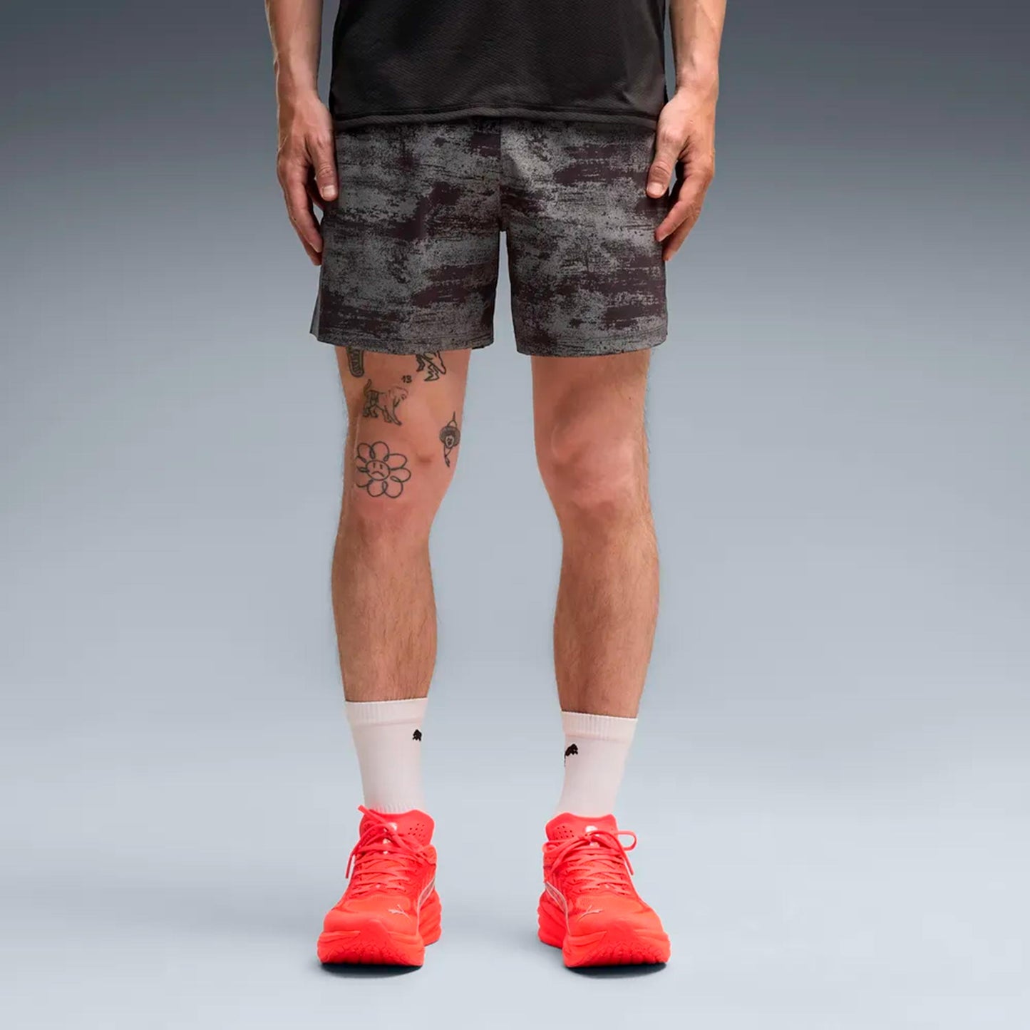 Puma Dreamrun Brightstride AOP 5in  Laufshorts Herren - schwarz