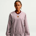 Woven Longsleeve Damen - braun