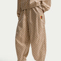 Mid-Rise Oversized Trainingshose Damen - beige