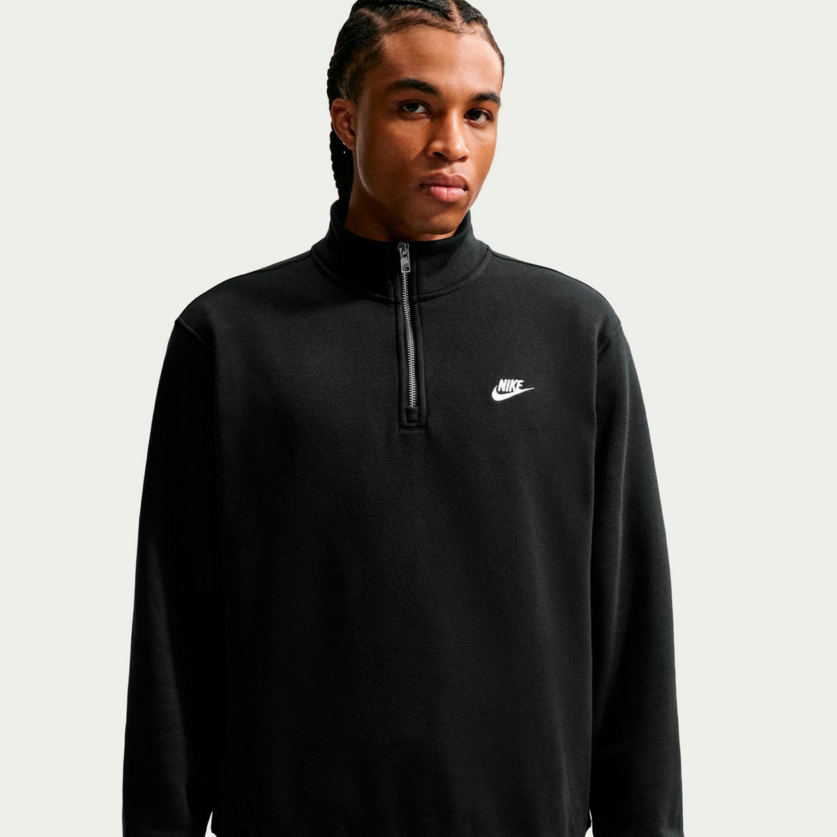 Nike 1/2-Zip Fleece Sweatshirt Herren - schwarz
