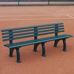 Tegra Tennisplatzsitzbank mit Lehne, Länge 2,00 m, grün