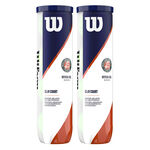 Wilson Tennisb&auml;lle Wilson Roland Garros Official Bi Pack 2x 4er Dose