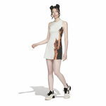 adidas Bekleidung adidas Y-3 Wow Kleid Damen-Creme,Mehrfarbig