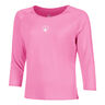 Crush Mixed Longsleeve Damen-pink, wei&szlig;
