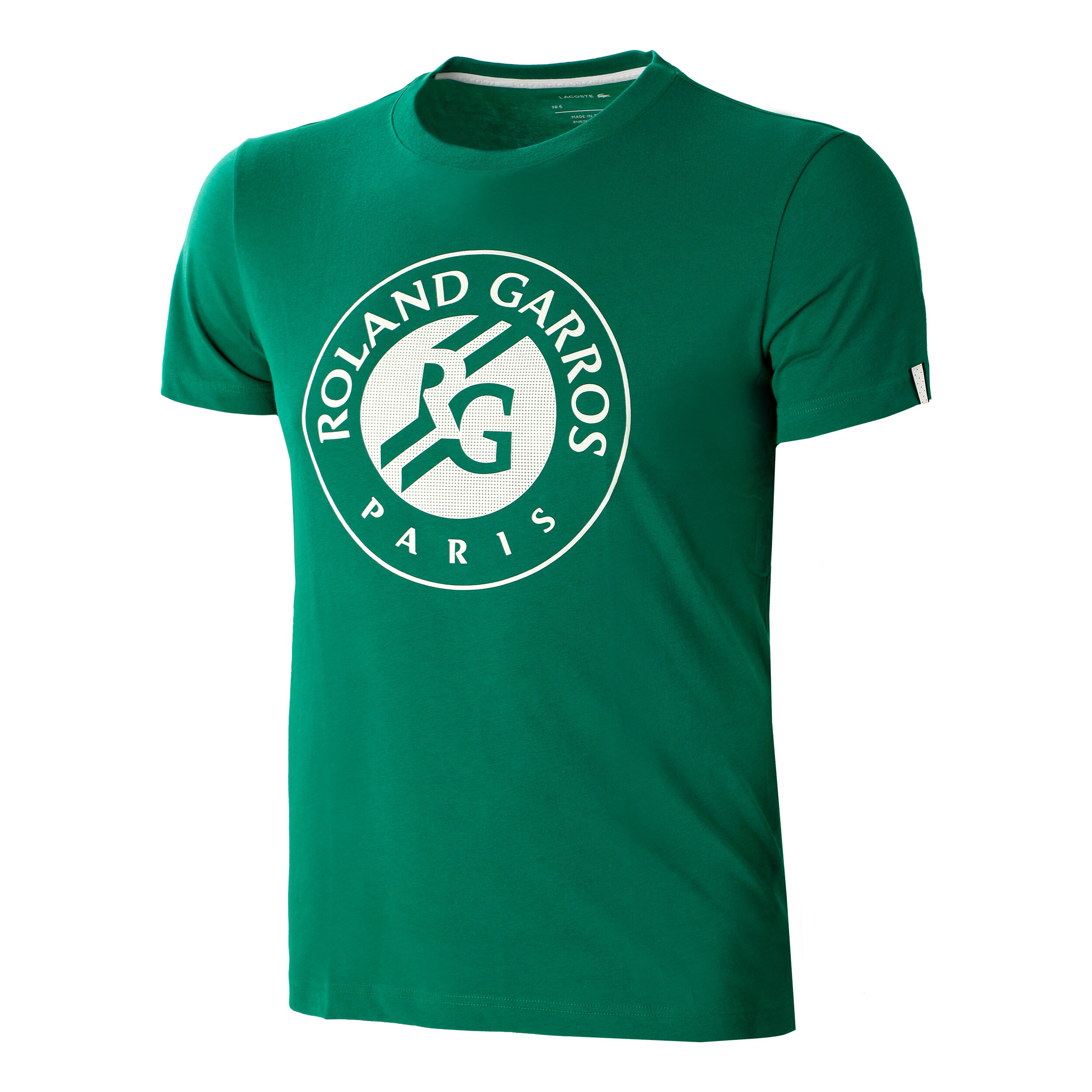 Roland Garros Performance T Shirt Herren Dunkelgrun WeiB