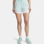 Under Armour Laufshorts Under Armour Velociti Pro 4in 2n1  Laufshorts Damen-mint, silber