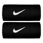 Nike Bekleidung Nike Swoosh Doublewide Schwei&szlig;band 2er Pack-Schwarz,Wei&szlig;