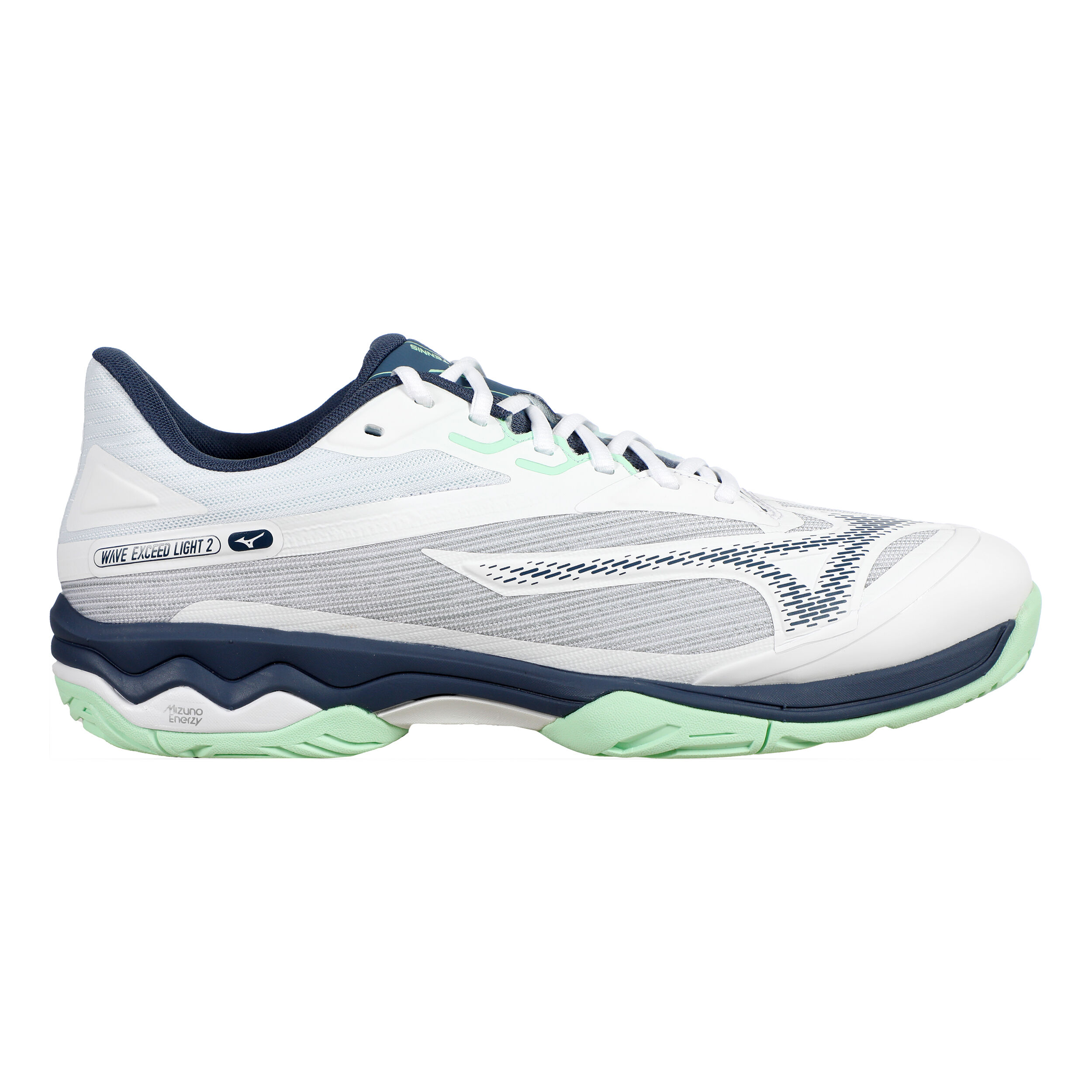 Mizuno Wave Exceed LIGHT2 テニスシューズ Mizuno Wave Exceed Light 2 Allcourtschuh Herren-Weiß,Blau