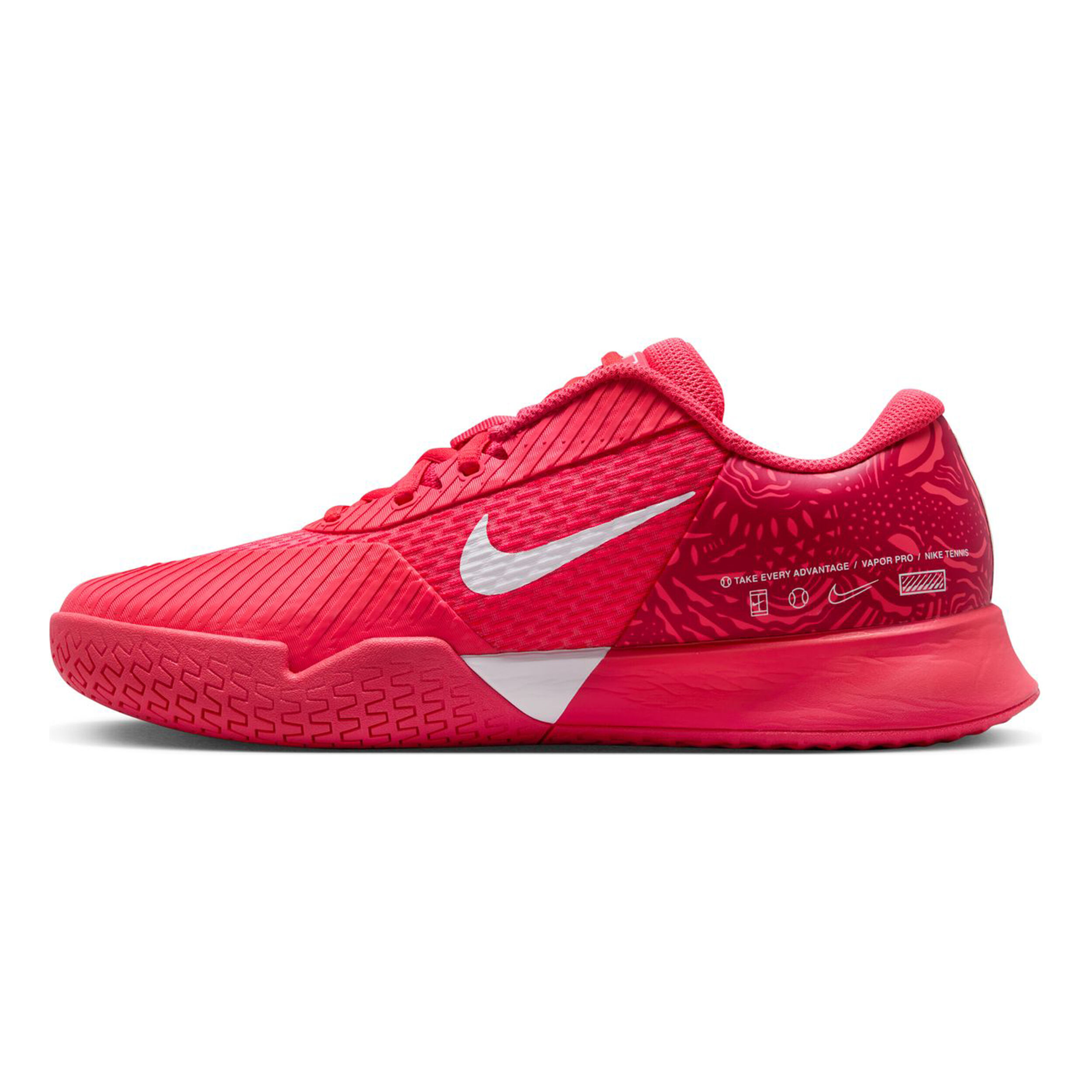 Court Vapor Pro 2 Allcourtschuh Herren Neonpink Rot