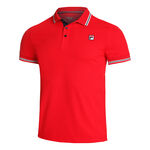 Fila Bekleidung Fila Piro Polo Herren-Rot,Wei&szlig;