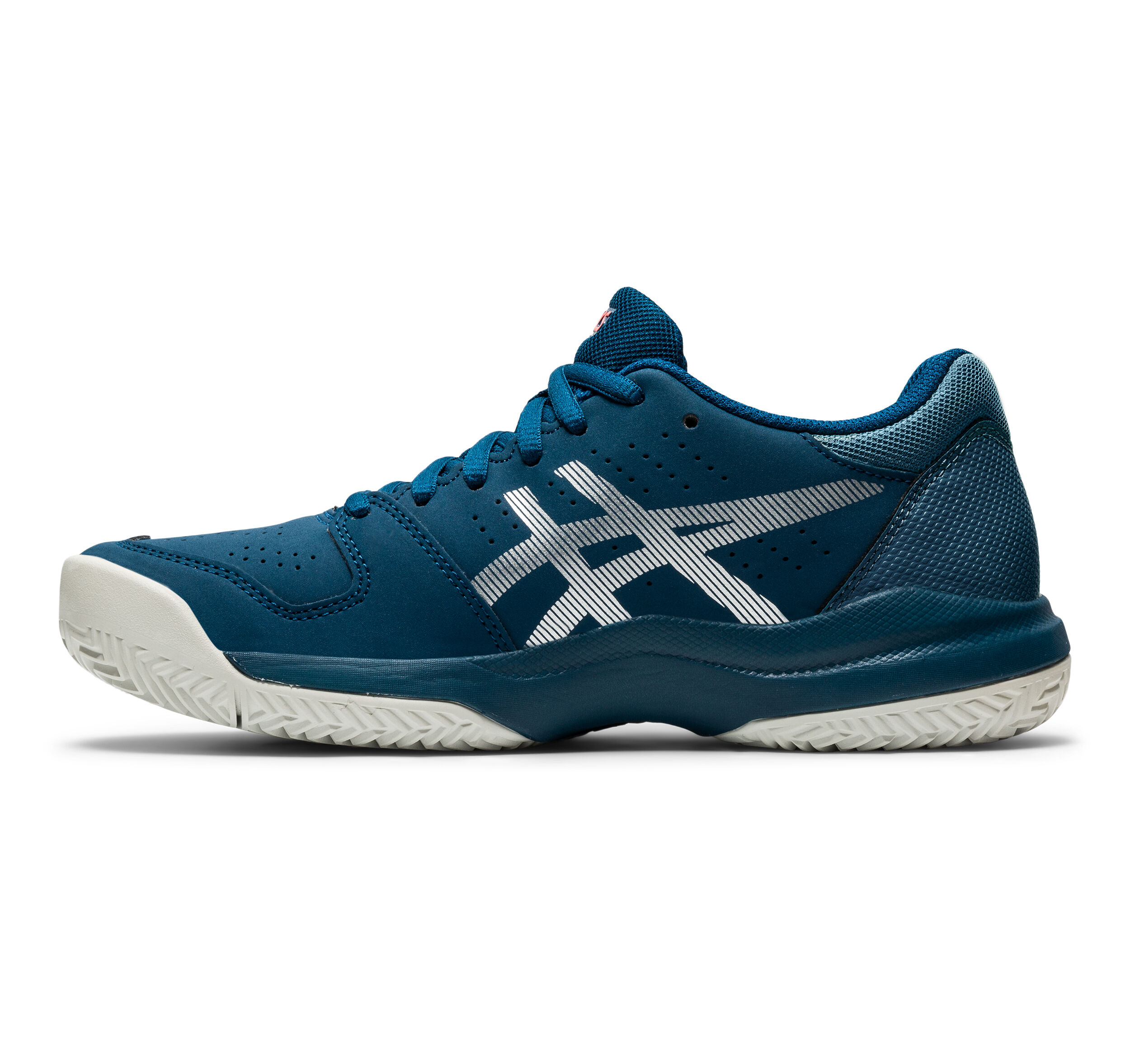 Gel Game 7 GS Clay Sandplatzschuh Kinder Petrol Silber