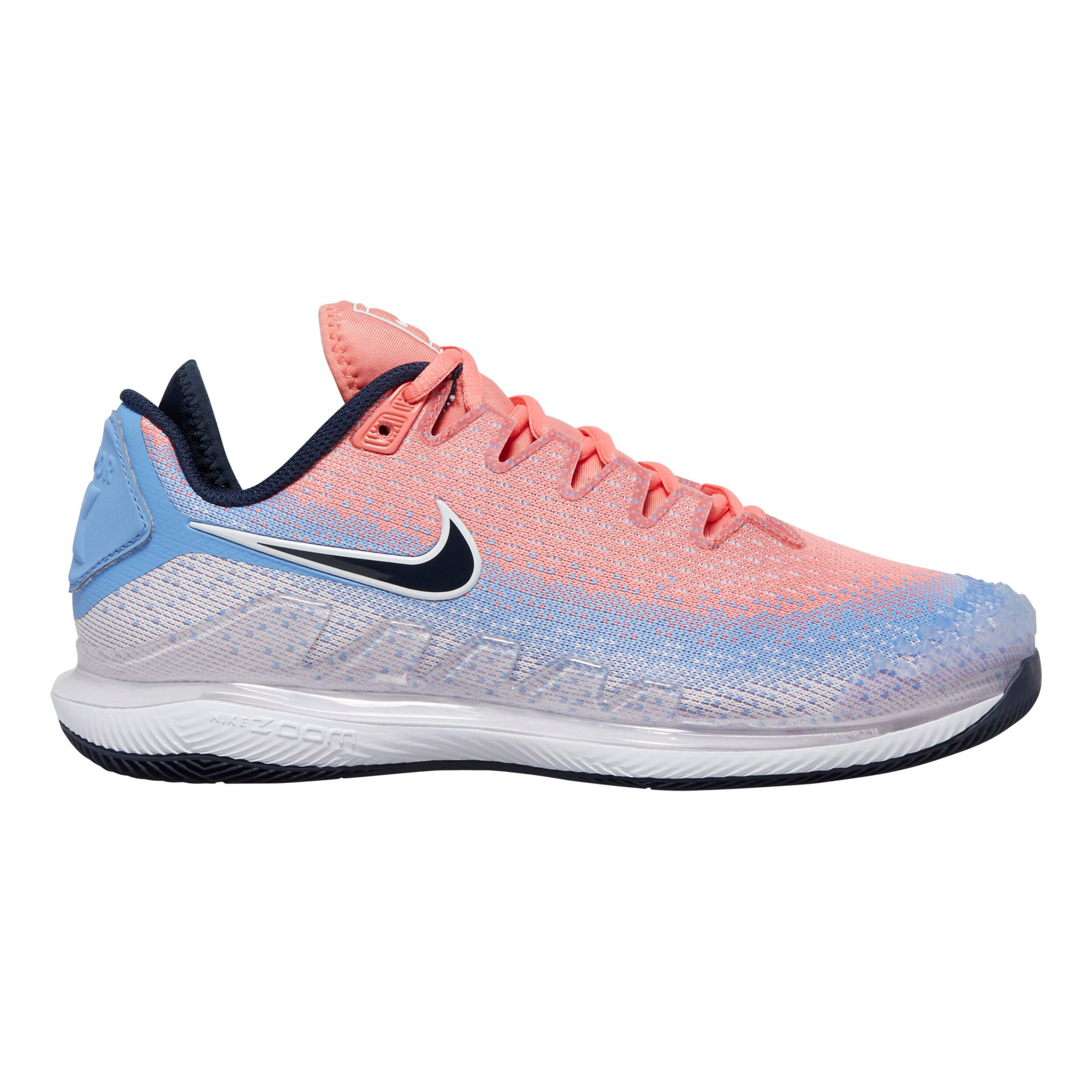 Air Zoom Vapor X Knit Allcourtschuh Damen Hellblau Apricot