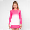 Crew Gradiant Longsleeve M&auml;dchen-Pink,Wei&szlig;