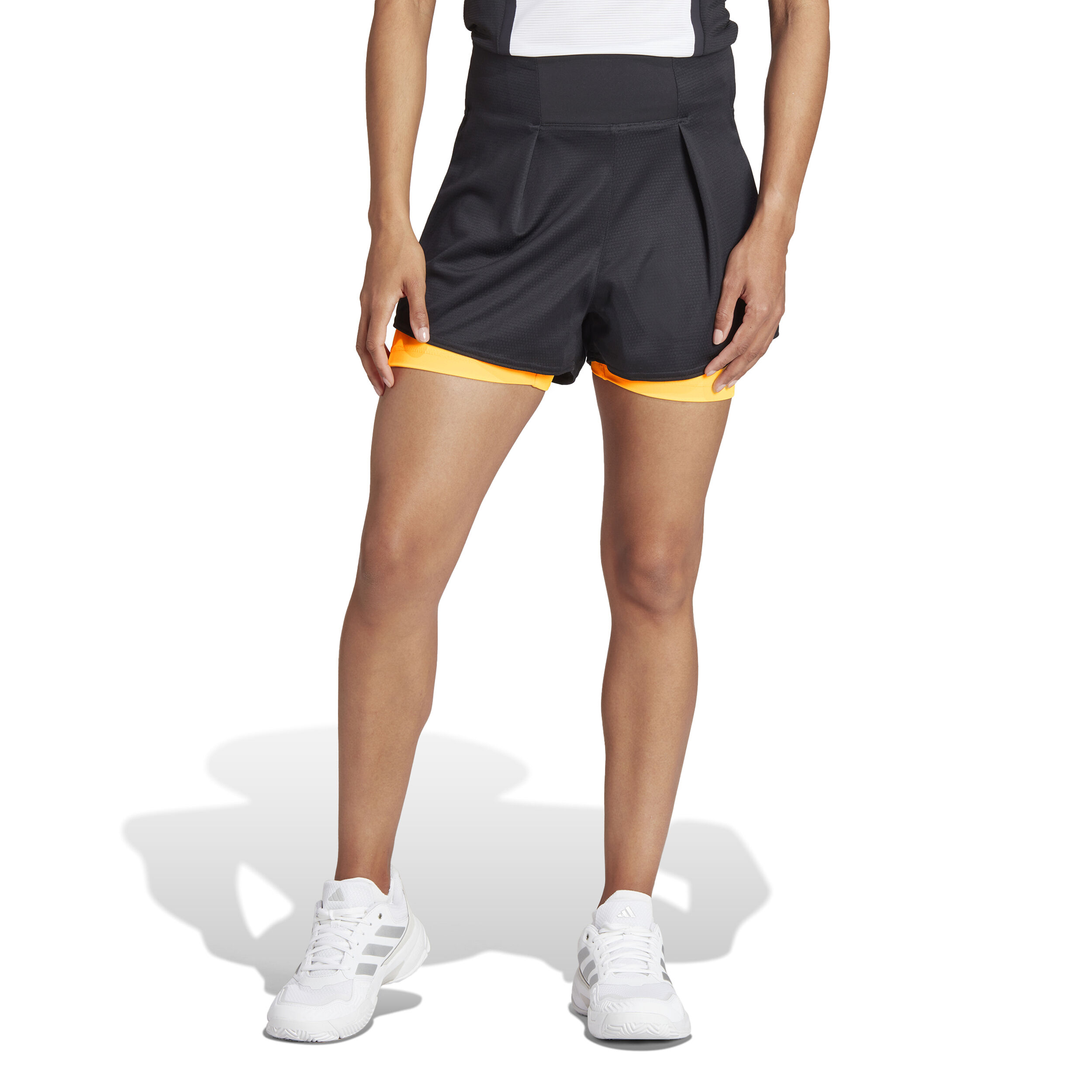 Black and orange adidas shorts discount