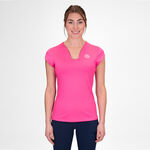 BIDI BADU Bekleidung BIDI BADU Crew V-Neck T-Shirt Damen-Pink