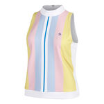 Original Penguin Bekleidung Original Penguin Striped Ribbed Tank-Top Damen-Weiß