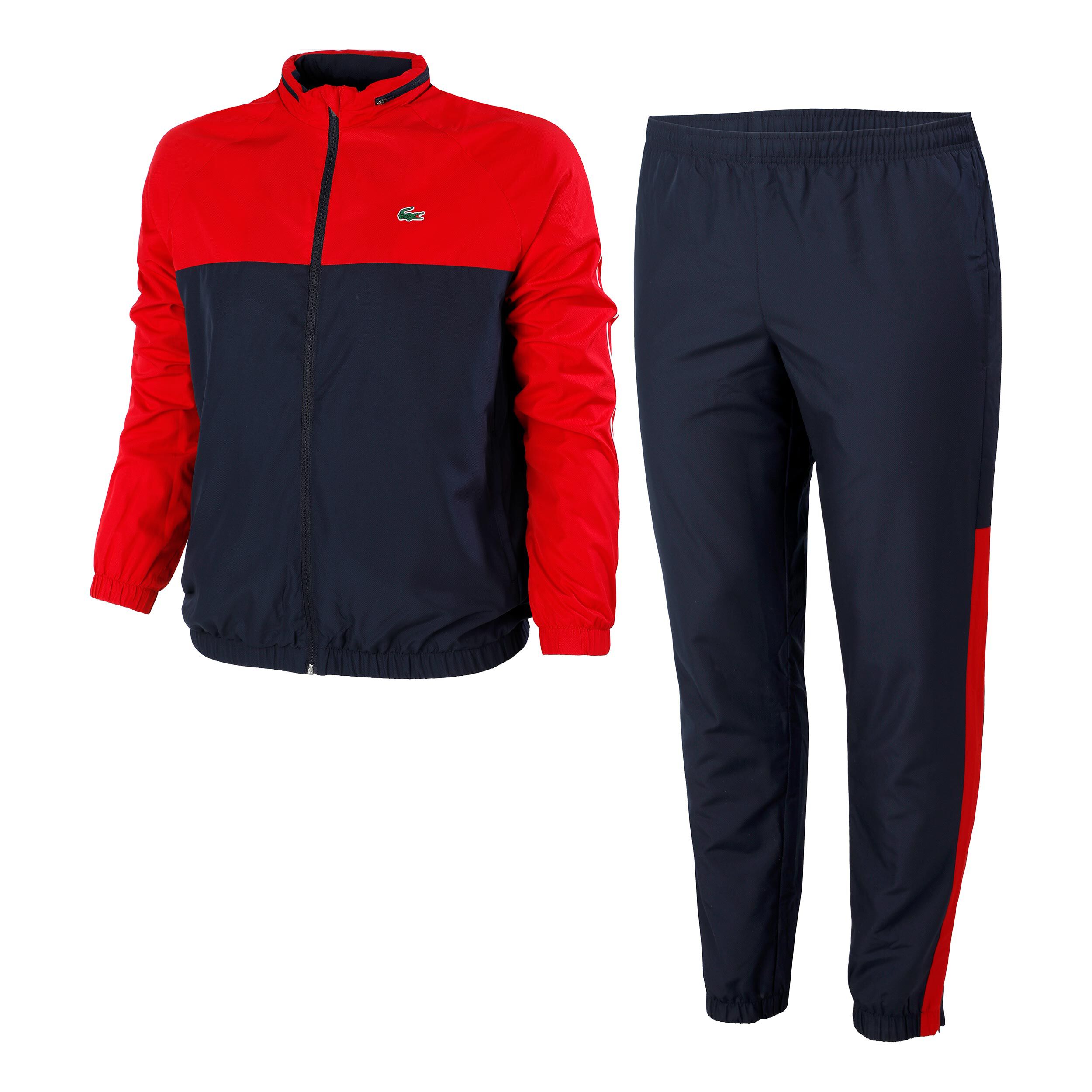 Trainingsanzug Herren Dunkelblau Rot