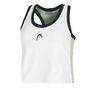 Play Crop Tank-Top Damen-Weiß,Dunkelblau