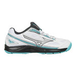 Mizuno Tennisschuhe Mizuno Break Shot 4  Teppichschuh Damen - weiß, türkis