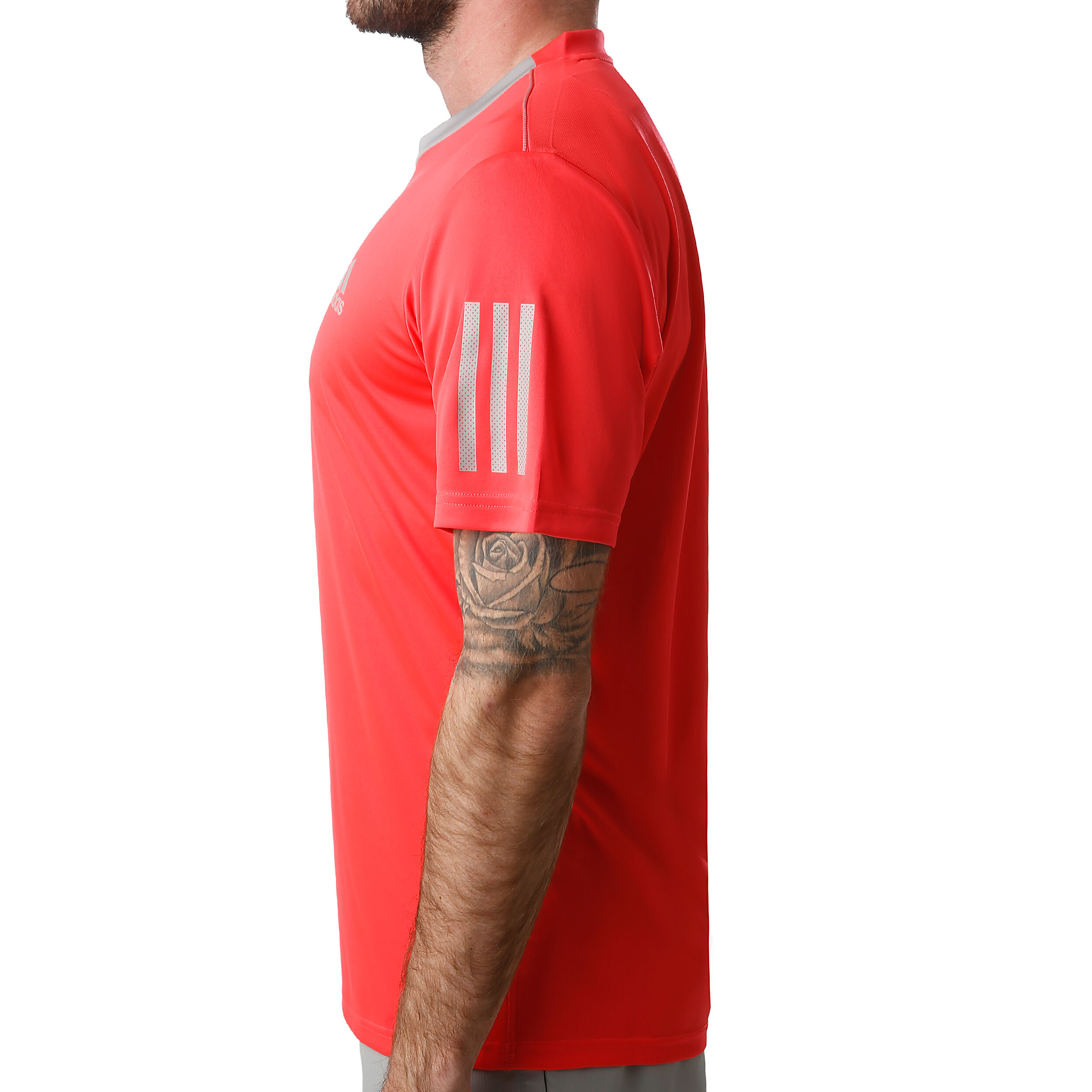 adidas Club 3 Stripes T Shirt Herren Rot, Grau online adidas Club 3 Stripes T Shirt Herren Rot, Grau online