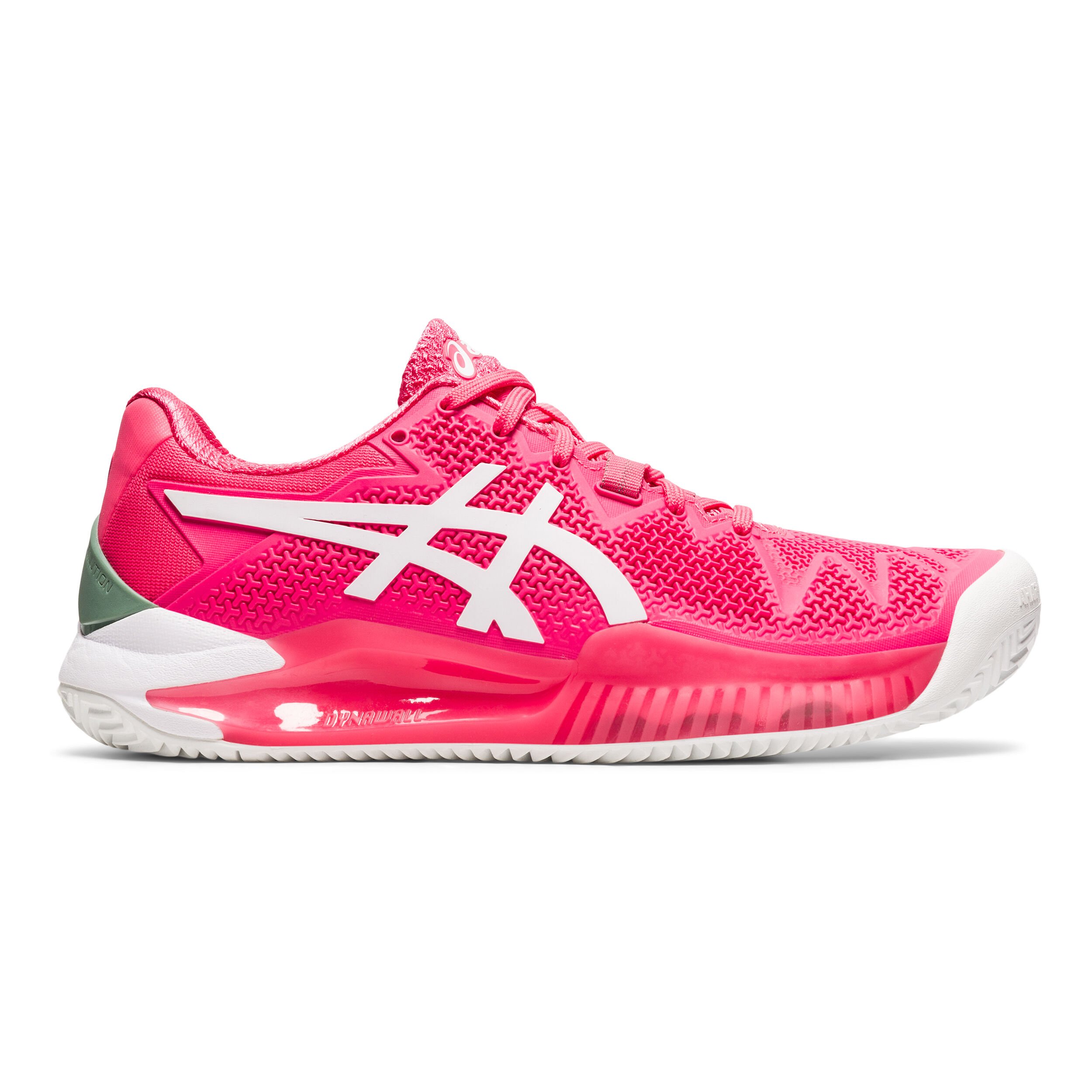 Gel Resolution 8 Clay Sandplatzschuh Damen Pink WeiB