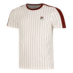 Fila Bekleidung Fila Stripes Jascha 2 T-Shirt Herren-Weiß,Dunkelrot