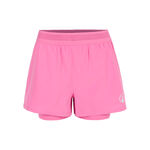 Quiet Please Tennisbekleidung Quiet Please Rematch 2in1 Shorts Damen - pink, wei&szlig;