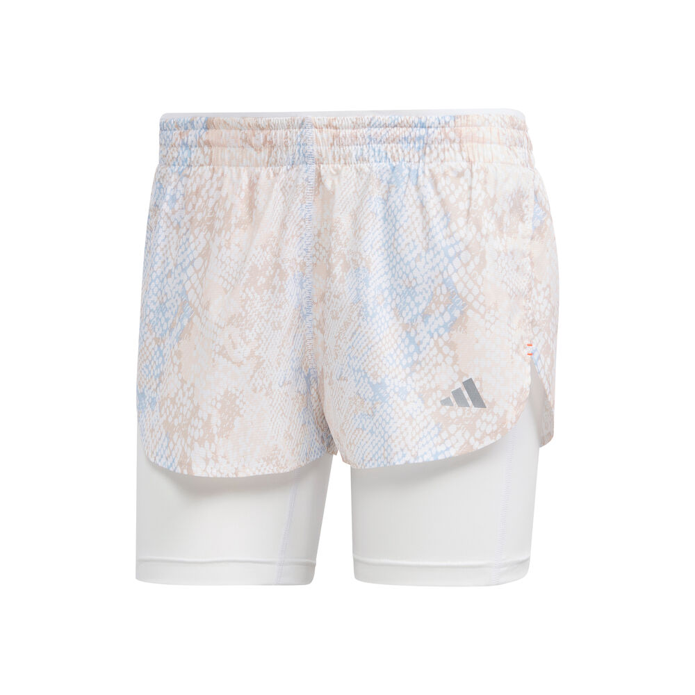 adidas Fast 2in1 All Over Print Shorts Damen in weiß