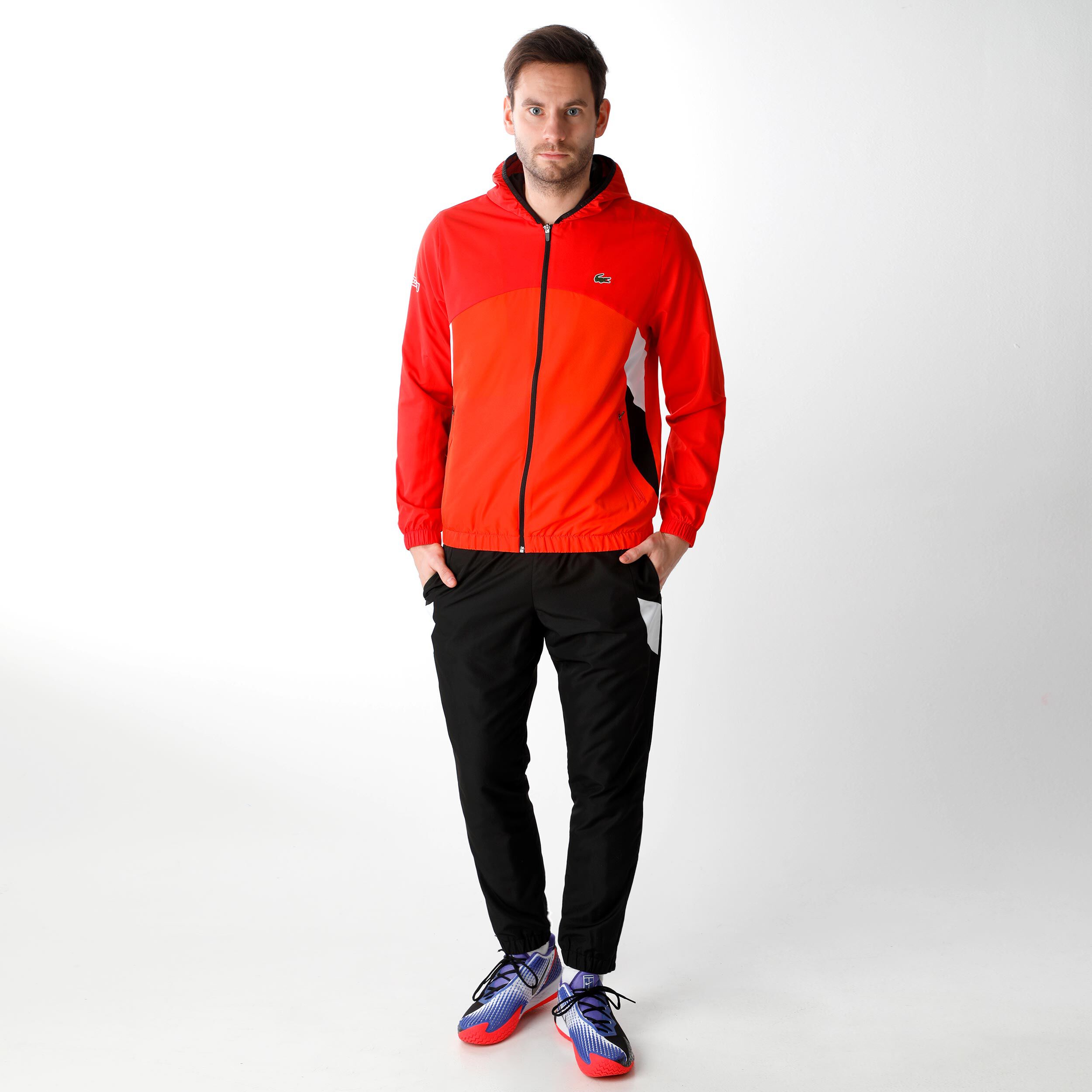 Lacoste Trainingsanzug Herren Rot Schwarz online kaufen Tennis Point DE