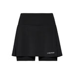 HEAD Bekleidung HEAD Club Basic Long Rock Damen-Schwarz,Silber