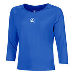 Quiet Please Tennisbekleidung Quiet Please Crush Mixed Longsleeve Damen-blau, wei&szlig;