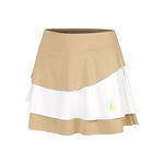 Quiet Please Bekleidung Quiet Please Wild Flounce Rock Damen-Beige,Wei&szlig;