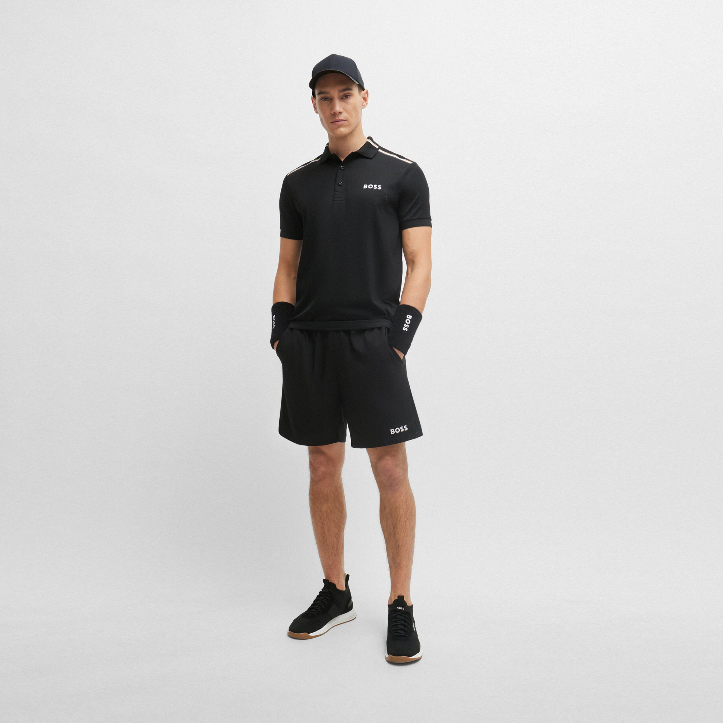 Black boss shorts clearance