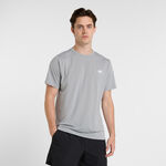 New Balance Bekleidung New Balance Short Sleeve T-Shirt Herren-Grau