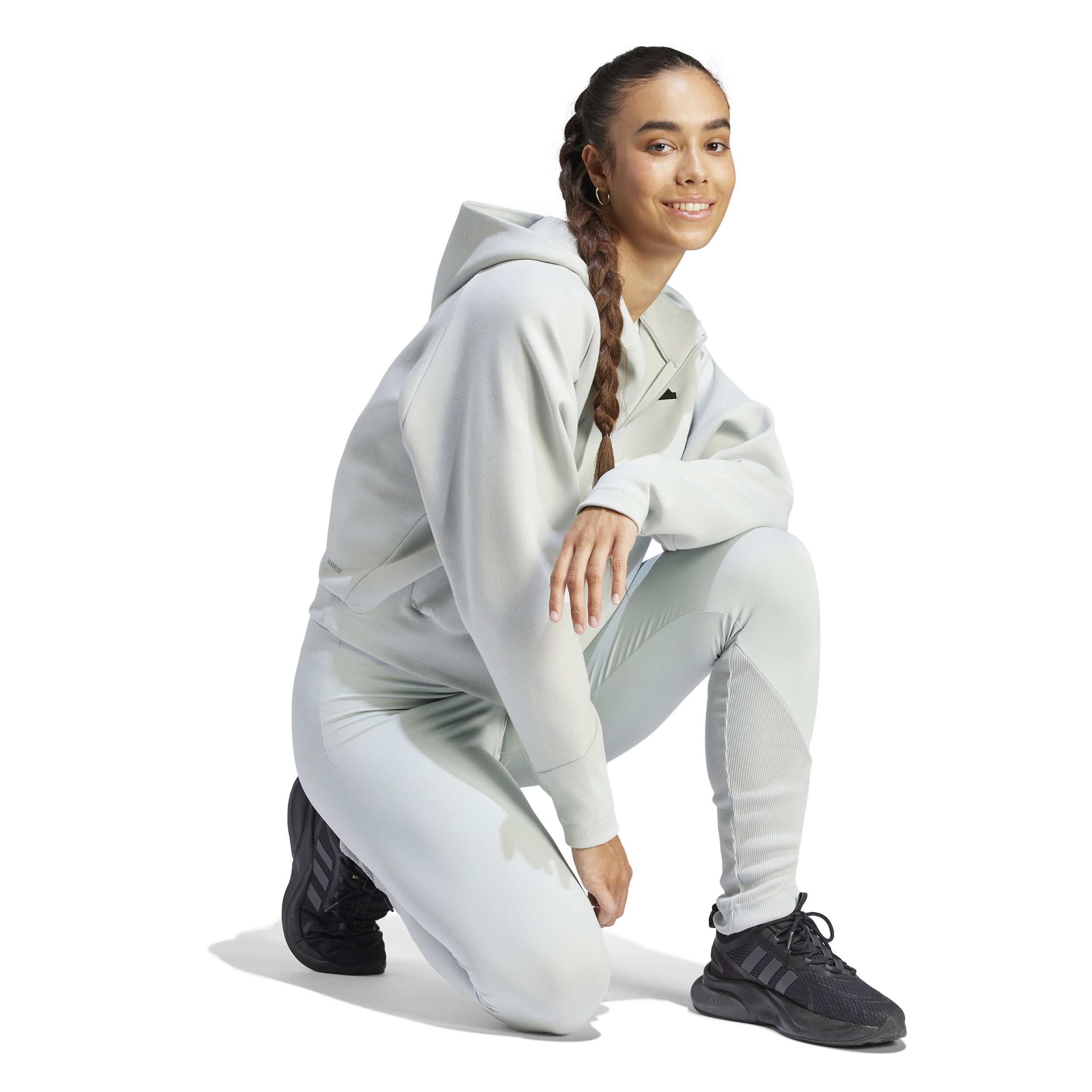 Z.N.E. Sweatjacke Damen Silber Grau