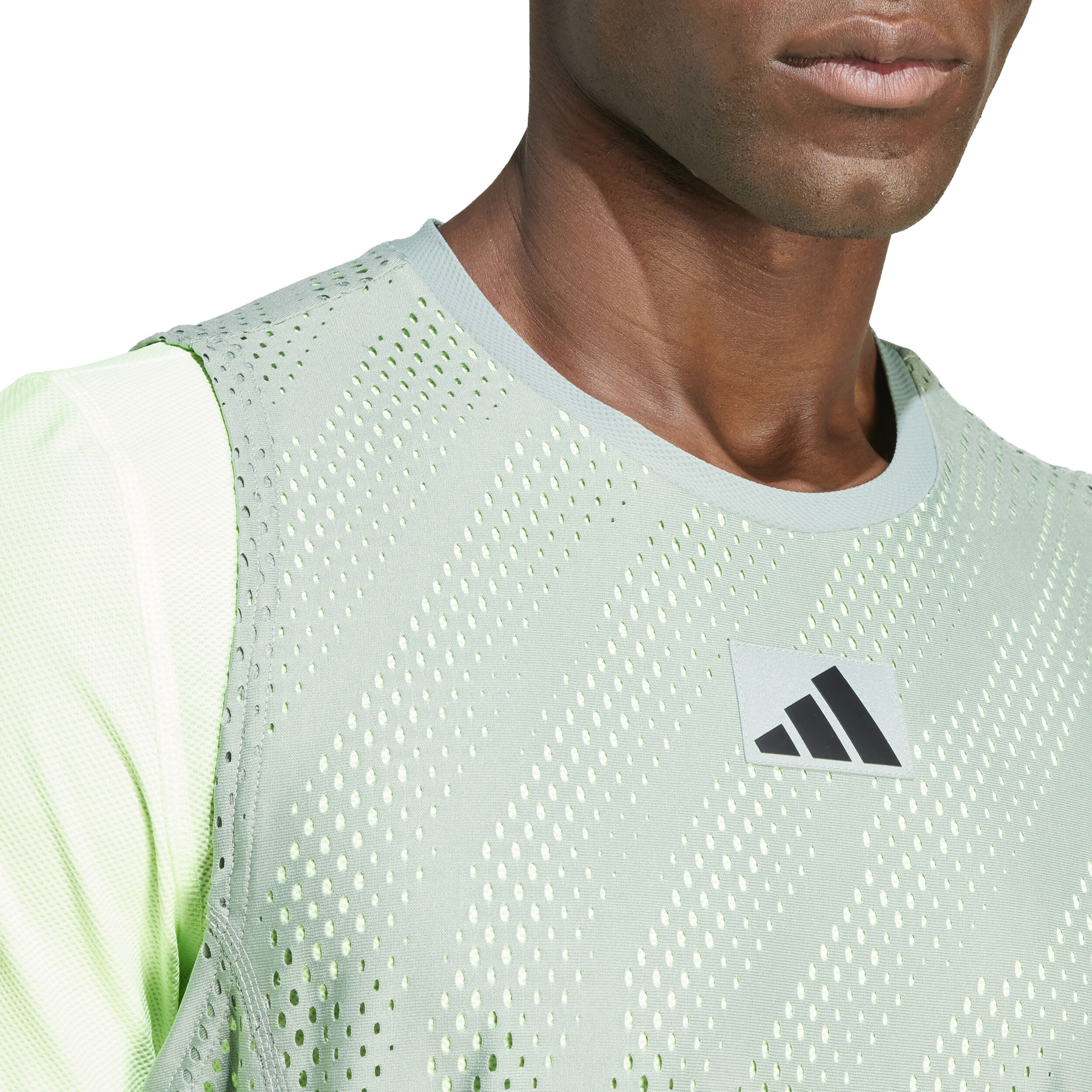 Mesh Pro T Shirt Herren Hellgrun Limette