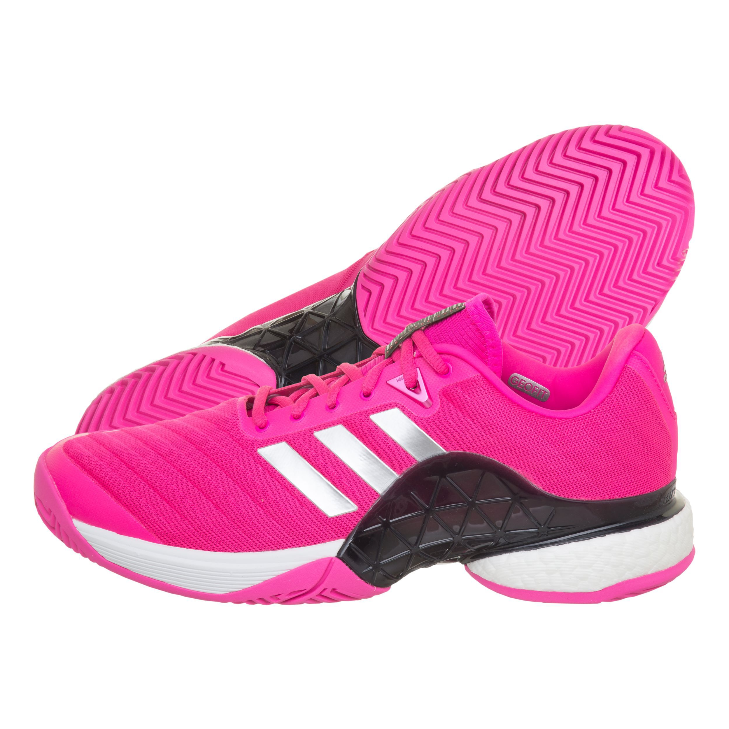 Adidas juniors barricade 2018 tennis shoes white and matte silver top