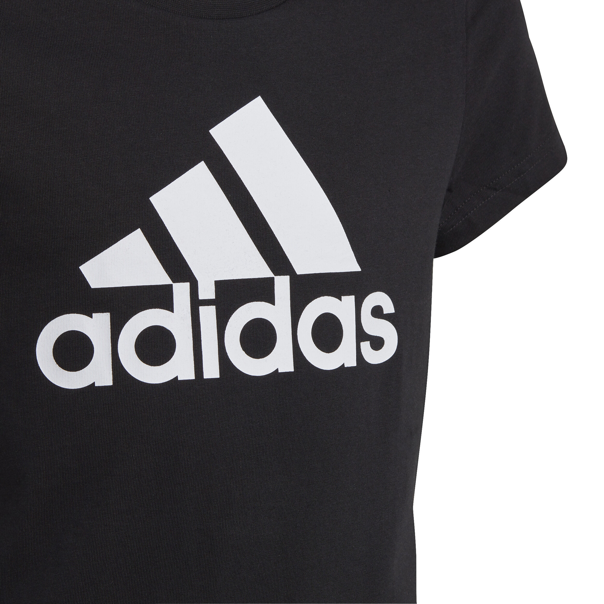 Essentials Big Logo T Shirt Madchen Schwarz WeiB